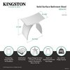 Kingston Brass 16.56 L, Shower Seats, Solid Surface White Stone, Matte White KBSSA17917